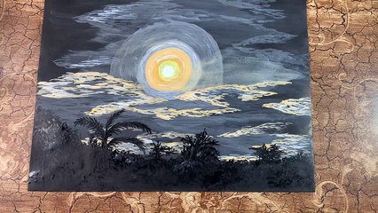 How to draw Moonlit Night Clip by MWBS ART &  CRAFT