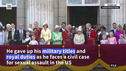 Prince Andrew gives up military titles, patronages