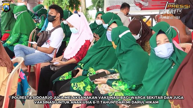 Polresta Sidoarjo Giat Vaksinasi Anak Di Beberapa Sekolah Di Sidoarjo Jatim