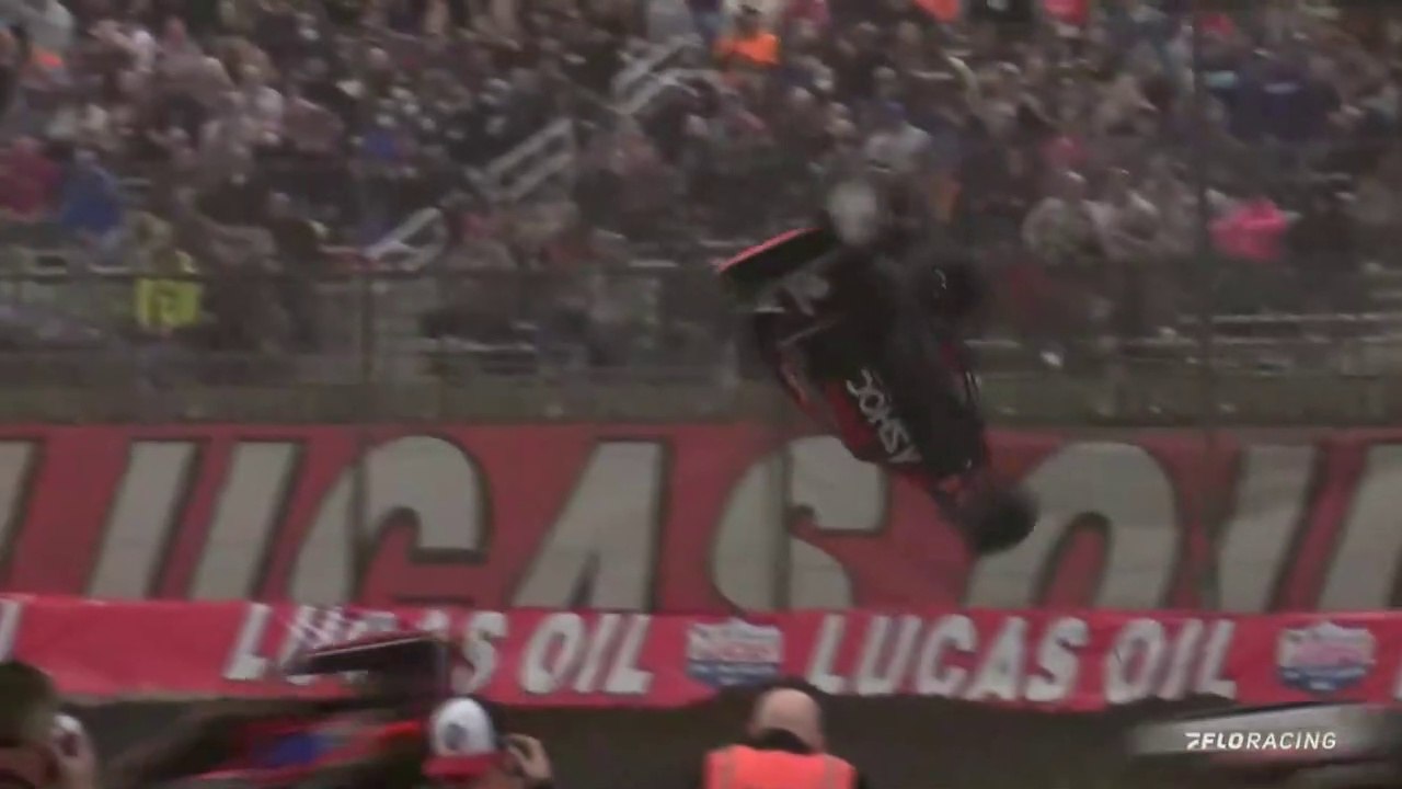 Super Chili Bowls 2022 Main 1 Elliott Hits Melton Big Crash Flip