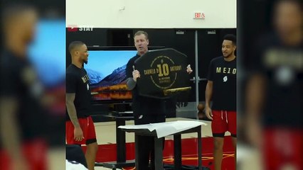 Blazers honored Carmelo Anthony after moving up to 10th on the NBA’s all-time scoring list