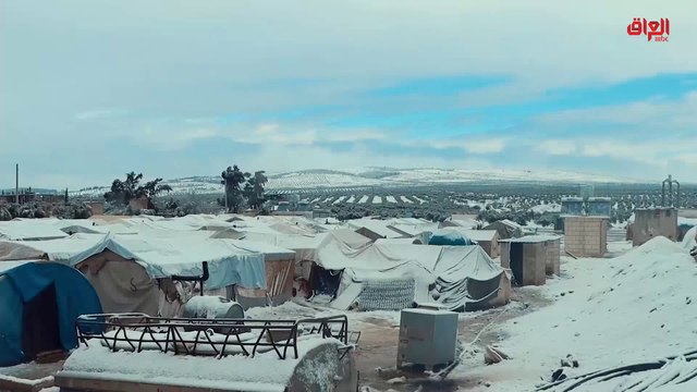 تقرير خاص من حديث بغداد عن معاناة النازحين بالمخيمات مع الطقس السيئ