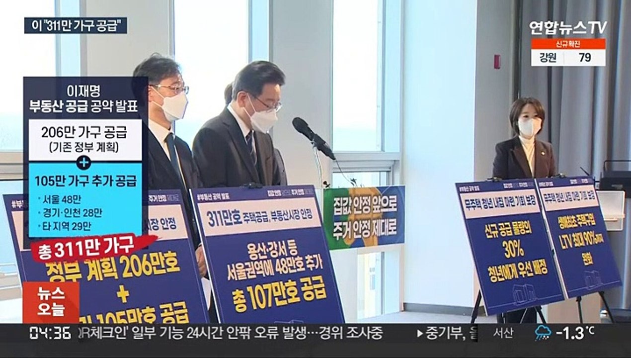 이재명 "311만가구 공급…청년에 물량 30% 배정"