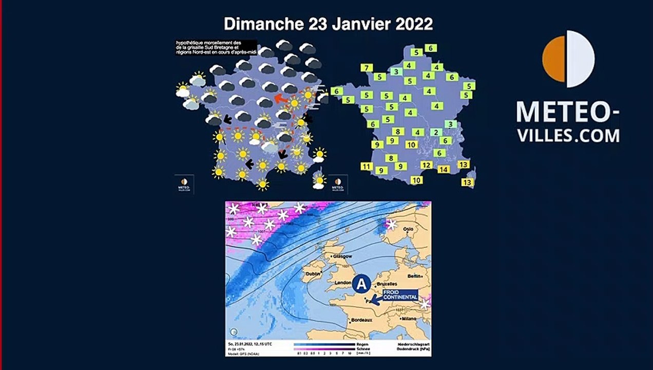 prévisions météo du dimanche 23 janvier 2022 Vidéo Dailymotion