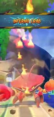 Crash Bandicoot: On The Run! Inferno Crab Mini Boss Fight Gameplay On Upstream