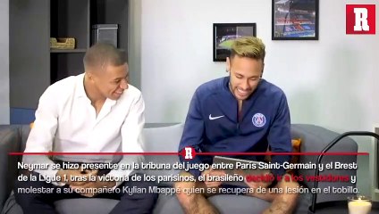 Neymar le hizo una broma a Kylian Mbappé en el vestidor