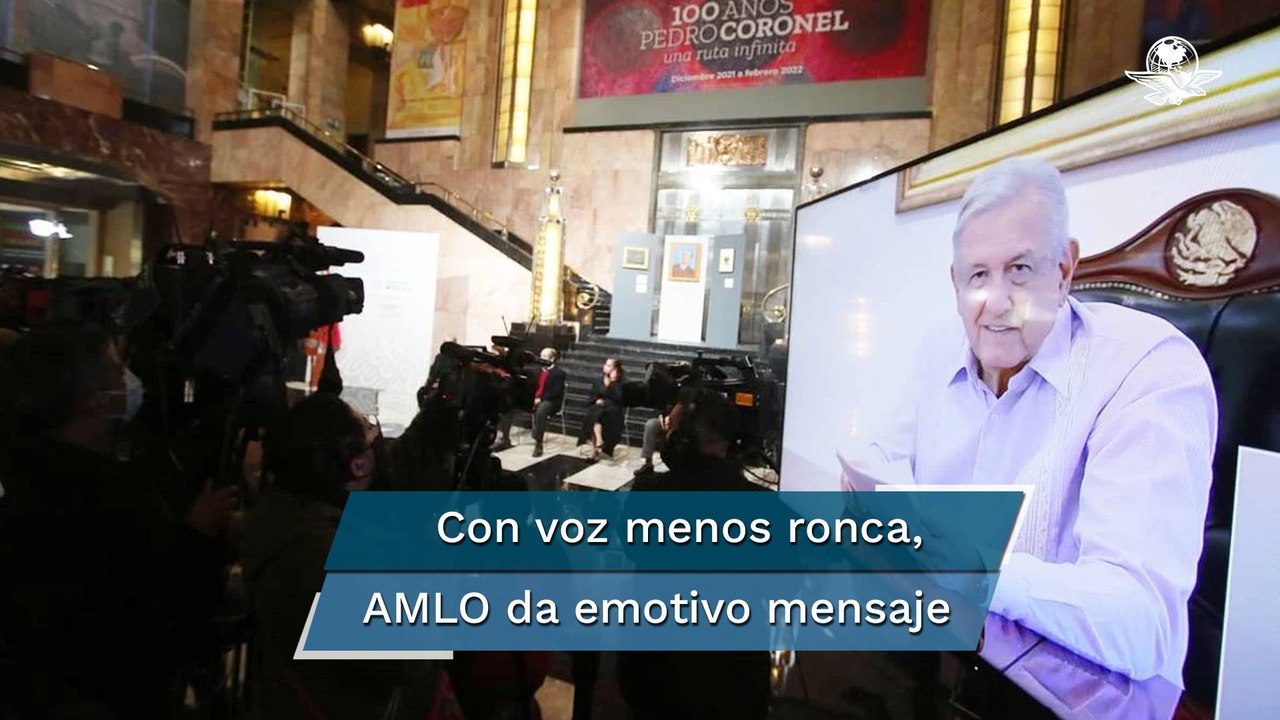 AMLO reaparece en video mensaje en homenaje a Carlos Pellicer, su mentor político