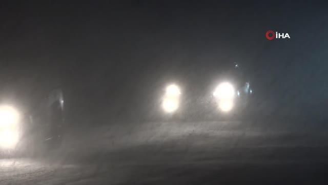 Aksaray'da yüksek kesimlerde kar yağışı etkisini sürdürüyor