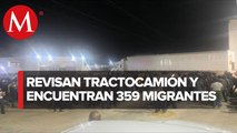 INM rescata a 359 migrantes que viajaban en un tráiler en Veracruz