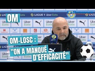 OM-Lille : "On a manqué d’efficacité", regrette Jorge Sampaoli
