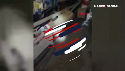 Maden ocağına giren geyik kamerada