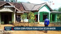 Pasca-gempa di Banten, Warga Mulai Perbaiki Rumahnya! Sementara, Polda Banten Bantu Pembersihan