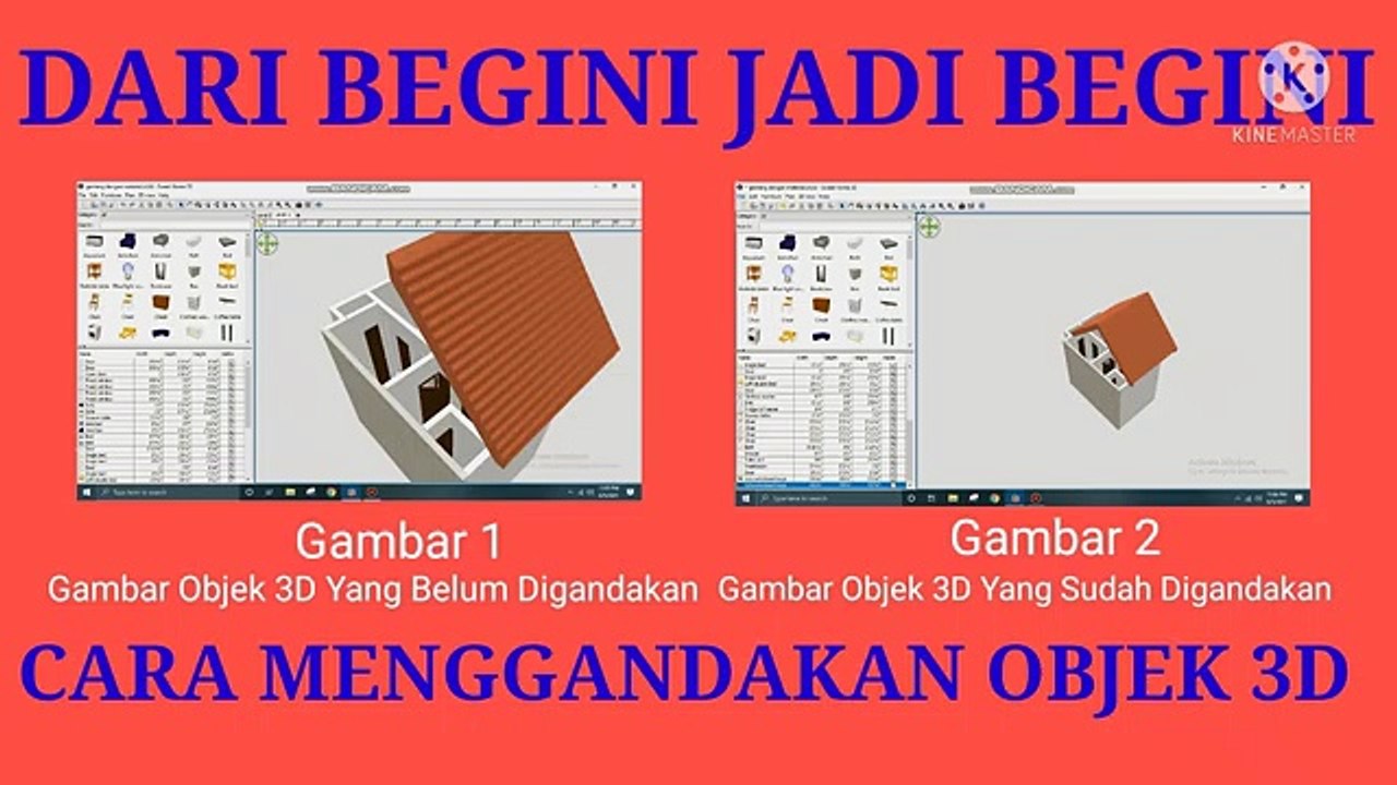 Cara Menggandakan Objek 3D