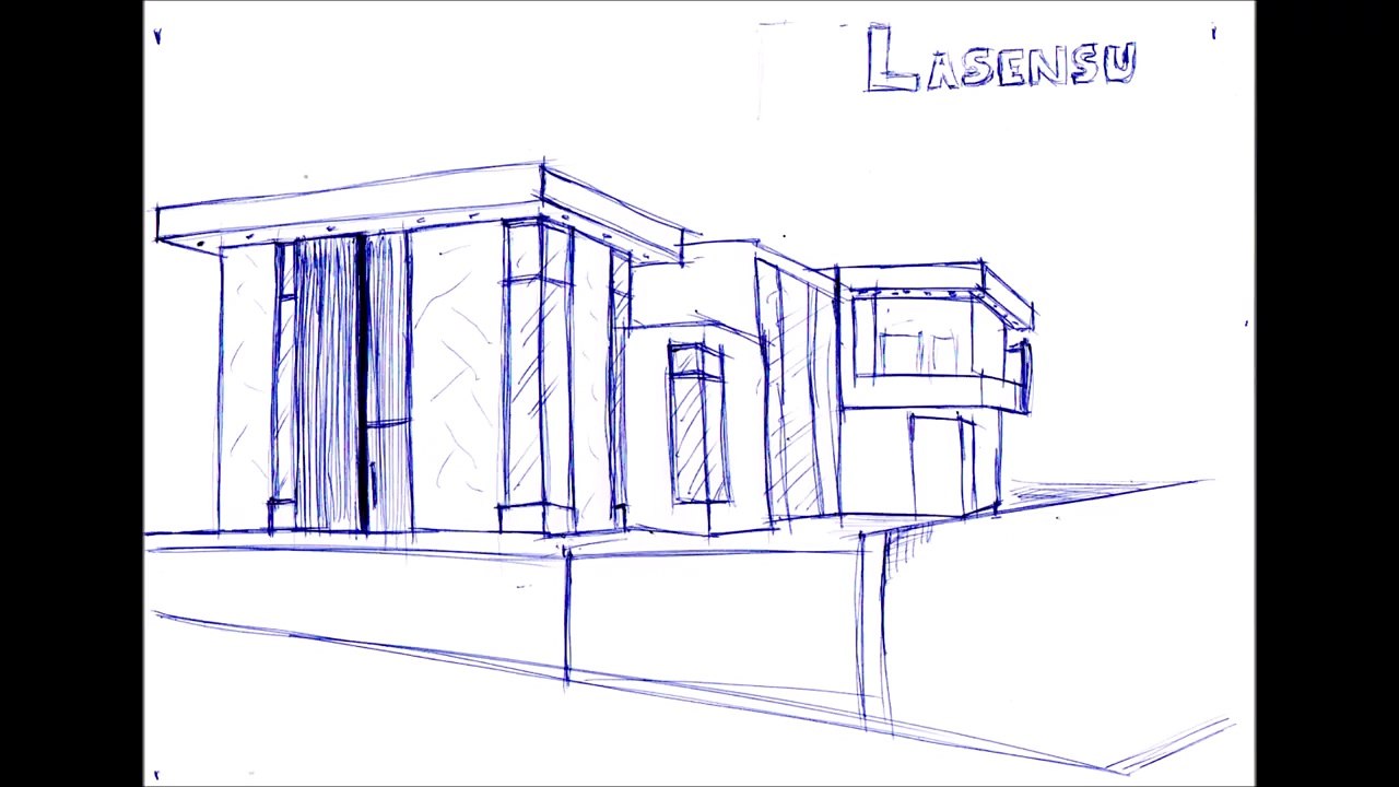 CROQUI - CASA AA- ESTUDO PRELIMINAR DE RESIDÊNCIA DE ALTO  PADRÃO, VOLUMETRIA (1)