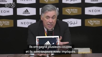 Supercoupe d’Espagne - Ancelotti : "Mes joueurs ne pensent pas qu'ils sont les plus beaux"