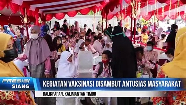 Polda Kaltim Melalui Ditreskrimum Gelar Vaksinasi Anak Usia 6-11 Tahun di SDN 006