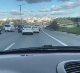 TEM OTOYOLU'NDA MAKAS ATAN SÜRÜCÜ KAMERADA