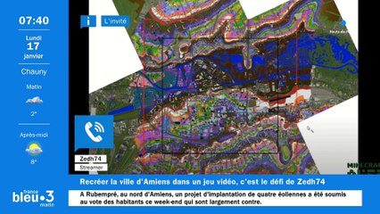 La ville d'Amiens reconstruite à l'identique dans le jeu vidéo Minecraft par Zedh74 !