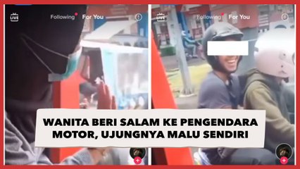 Naik Angkot, Wanita Beri Salam ke Pria Pengendara Motor, Ujungnya Malu Sendiri