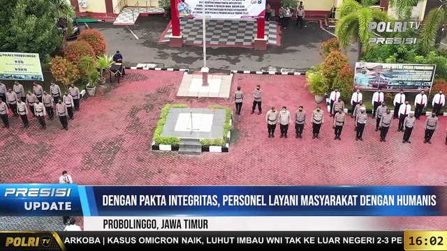 PRESISI Update 16.00 WIB Kapolres Probolinggo Pimpin Penandatanganan Pakta Integritas Bersih Korupsi dan Birokrasi