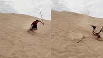 'Skier takes a hilarious tumble down a sand dune in Arizona'
