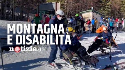 Montagna e disabilità, l'iniziativa della Polizia per rendere la montagna accessibile a tutti: le immagini da Moena