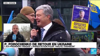 L'ex-président Petro Porochenko est rentré en Ukraine malgré la menace d'une arrestation