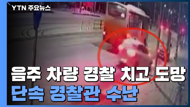 음주차량 또 경찰 치고 도망...단속 경찰관 잇단 수난 / YTN