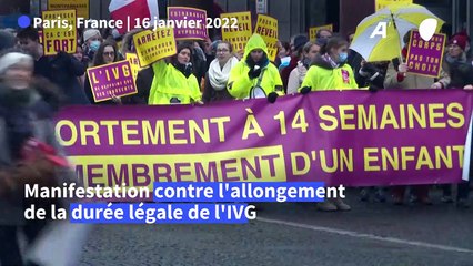 Paris: manifestation contre l'allongement de la durée légale de l'avortement
