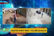 Nueva modalidad de robo: raquetero en moto 'marca' y cómplices en auto asaltan en Chorrillos