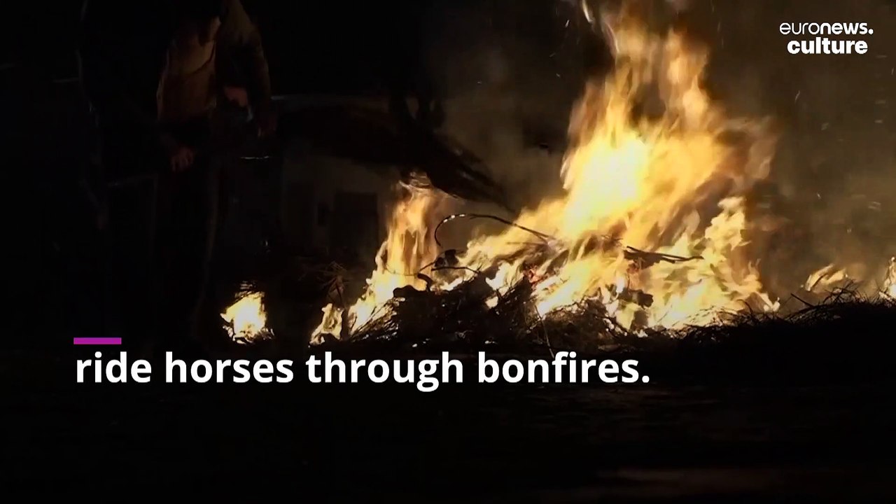 Las Luminarias: Watch these incredible horses leap through fires to 'purify' Spain