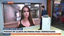 O Paraná está em alerta de perigo para tempestades nesta segunda-feira.