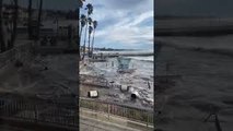 Tonga Volcano Tsunami Sends Crashing Waves to California