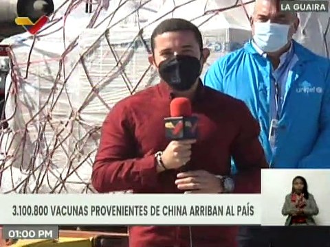 Arriban a Venezuela 3 millones 100 mil 800 vacunas contra la COVID-19 a través del mecanismo COVAX