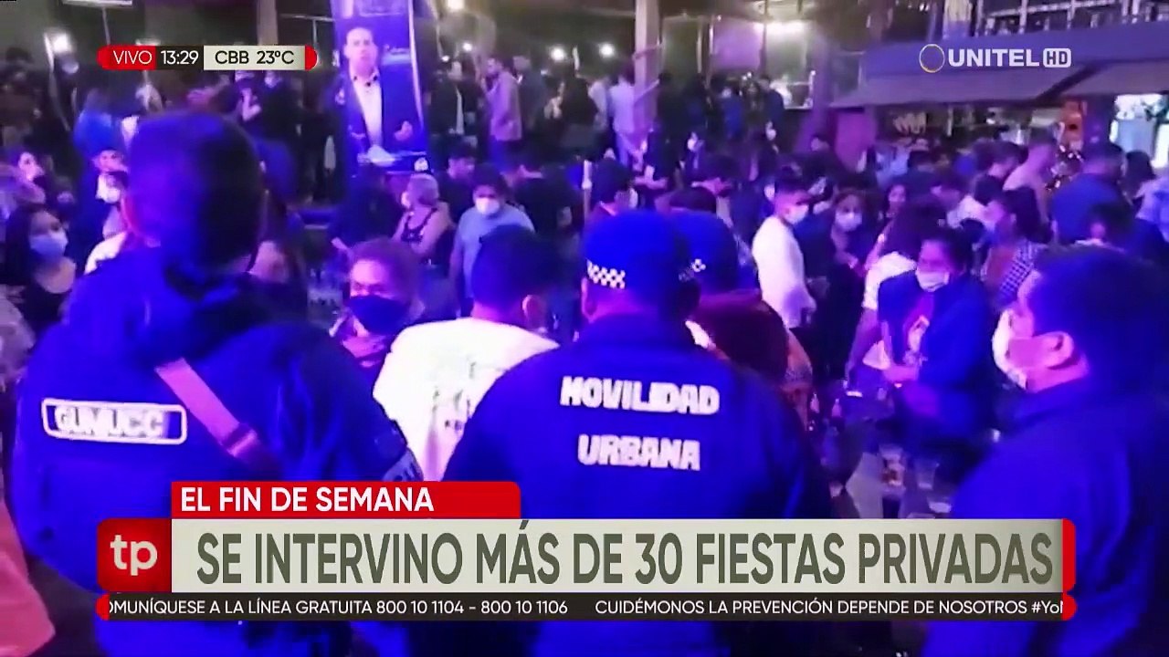 30 fiestas intervenidas y 40 vehículos remolcados por incumplir medidas en Cochabamba