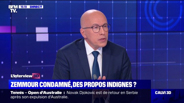 Eric Ciotti sur les propos d'Eric Zemmour: On ne peut pas généraliser mais il y a un lien direct entre immigration et délinquance