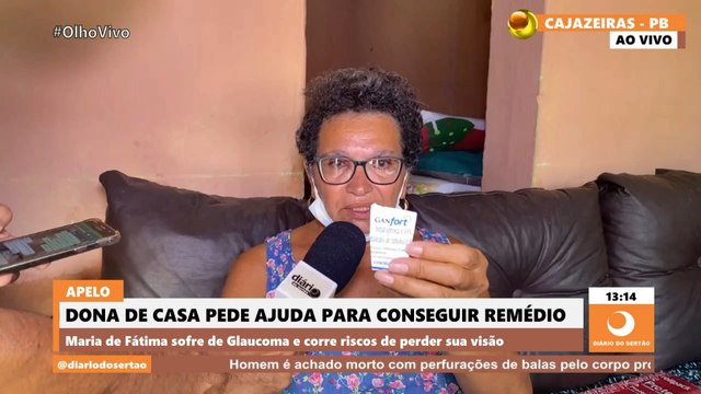 Prestes a perder a visão, idosa de Cajazeiras faz apelo para conseguir colírio