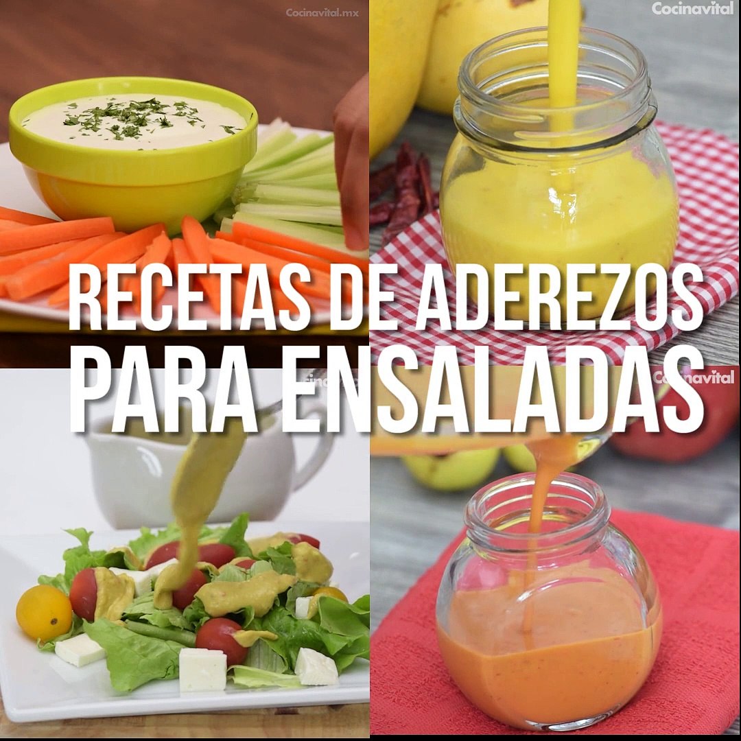 Miseria papel Frotar 4 deliciosas y fáciles recetas de aderezos para ensaladas - Vídeo  Dailymotion