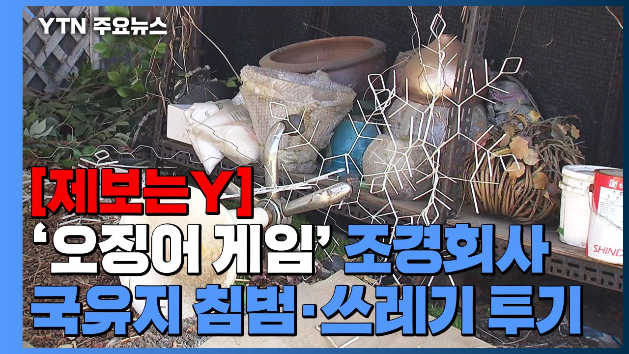 [제보는Y] 국유지 침범·쓰레기 투기한 '오징어 게임' 조경회사 / YTN
