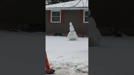 Snow Sculpture Steals Snowman's Spotlight