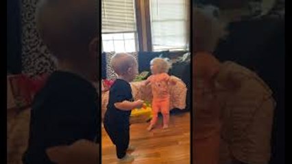 Babies Fight Over Toys