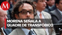 Morena pedirá desafuero de Gabriel Quadri por comentarios transfóbicos