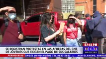 ¡Protesta! Personal contratado por el CNE anuncia toma de instalaciones si no les pagan