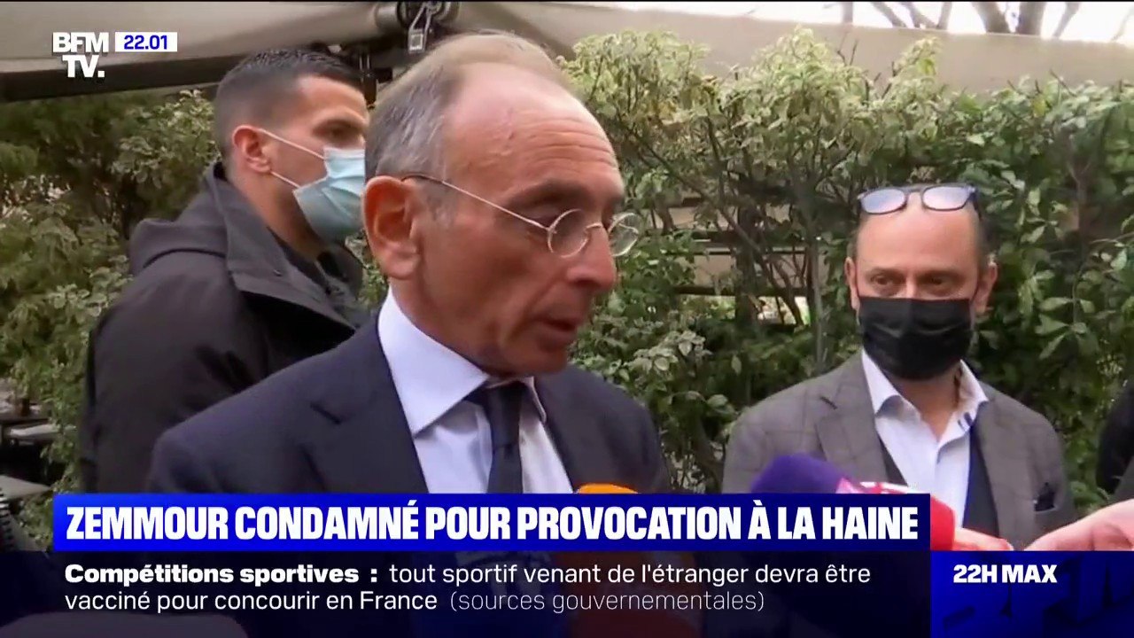 Condamné à 10.000€ d’amende pour provocation à la haine raciale, Éric Zemmour va faire appel