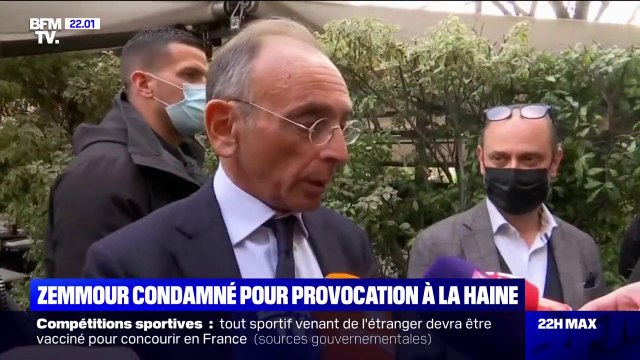 Condamné à 10.000€ d’amende pour provocation à la haine raciale, Éric Zemmour va faire appel