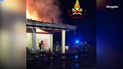 Incendio agriturismo a Vergato