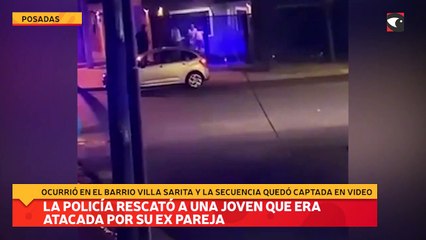 La policía rescató a una joven que era atacada por su ex pareja