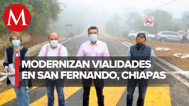 Rutilio Escandón inaugura carretera en San Fernando, Chiapas