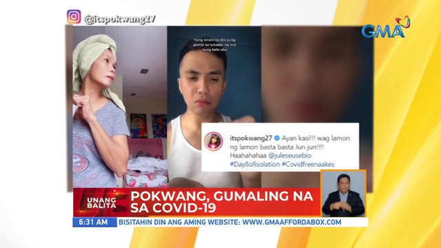 Pokwang, gumaling na sa COVID-19 | UB