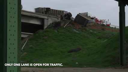 CHP: Semi carrying carrots overturns, backs up traffic on Hwy. 99